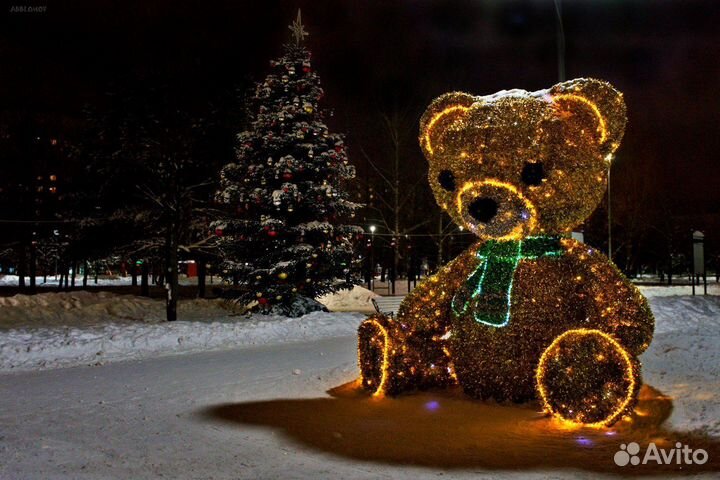 Светодиодные фигуры снеговик