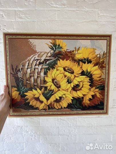 Картина из алмазной мозаики, ручная работа