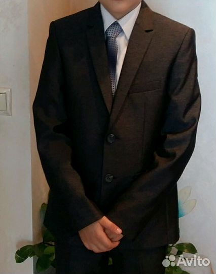 Школьный пиджак серый