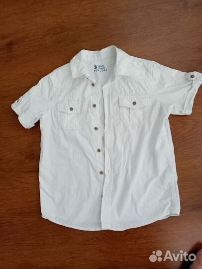 Рубашка на мальчика 140 новая белая