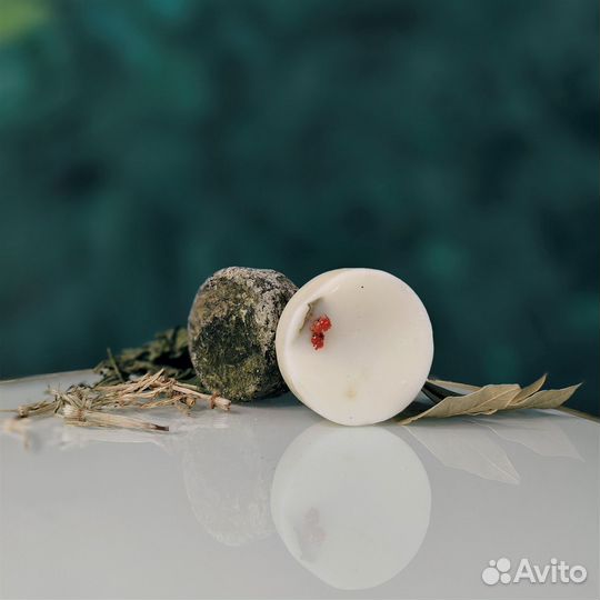 Твердый шампунь крапива и бальзам лавр