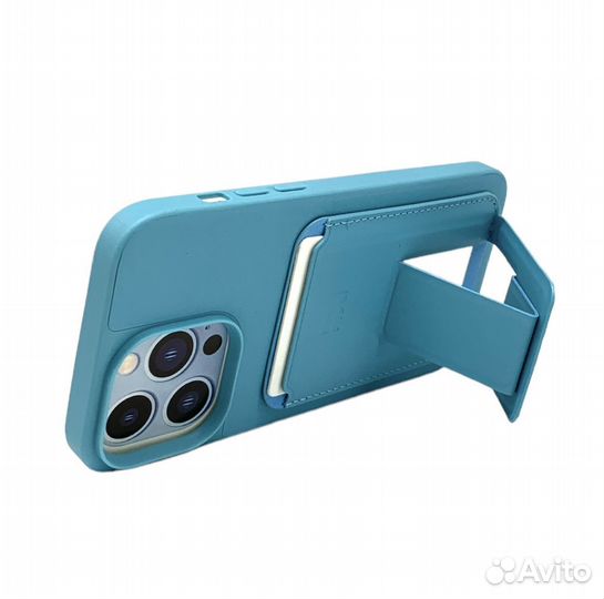 Чехол для iPhone 13 PRO MAX pocket cace+подст зел