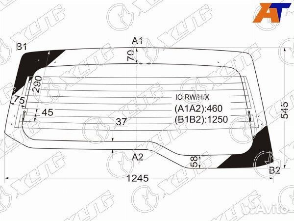 Стекло заднее mitsubishi pajero IO