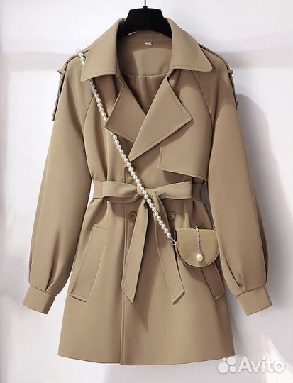 Плащ тренч женский коричневый и черный