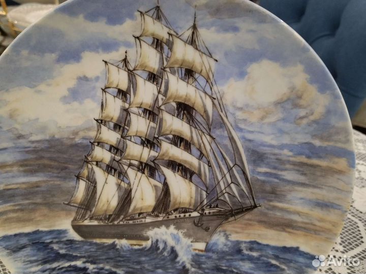 Тарелка Море Парусник Германия Kaiser
