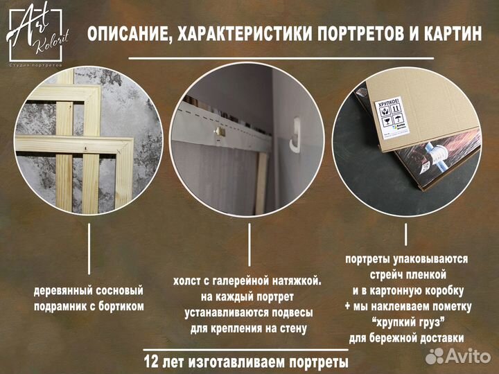 Портрет Гагарина 50х70см