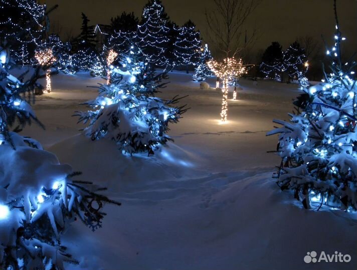 Новогодняя гирлянда елочная. Новогодний декор