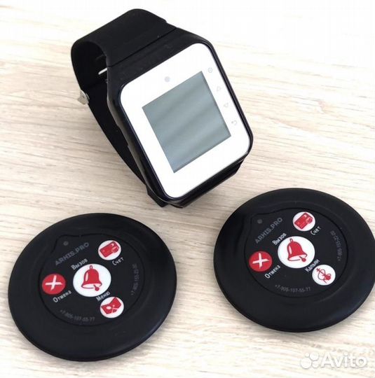 Кнопка вызова перосонала, официанта, часы пейджер