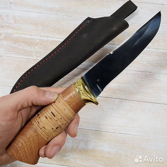 Нож Пума ст.95х18 (орех/береста) (Русский Нож)