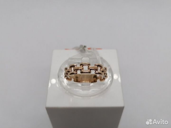 Золотое кольцо без камня 585 (Солнечный)