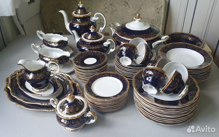 Столовый сервиз Weimar Porzellan кобальт