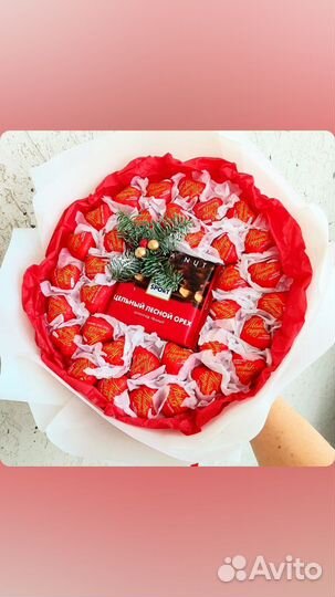 Букет из конфет, букет из чипсов, букет рафаэлло