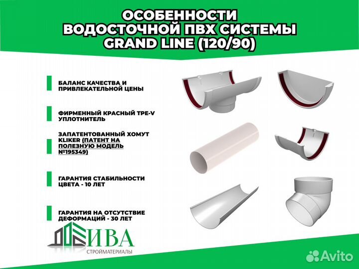 Водосточная система Docke / Grand Line/ Грандлайн