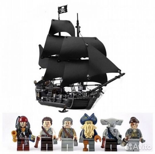 Конструктор Пираты, Черная жемчужина, 875 деталей