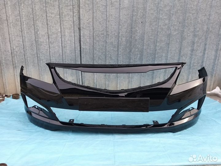 Бампер в цвет передний hyundai solaris 215-2017