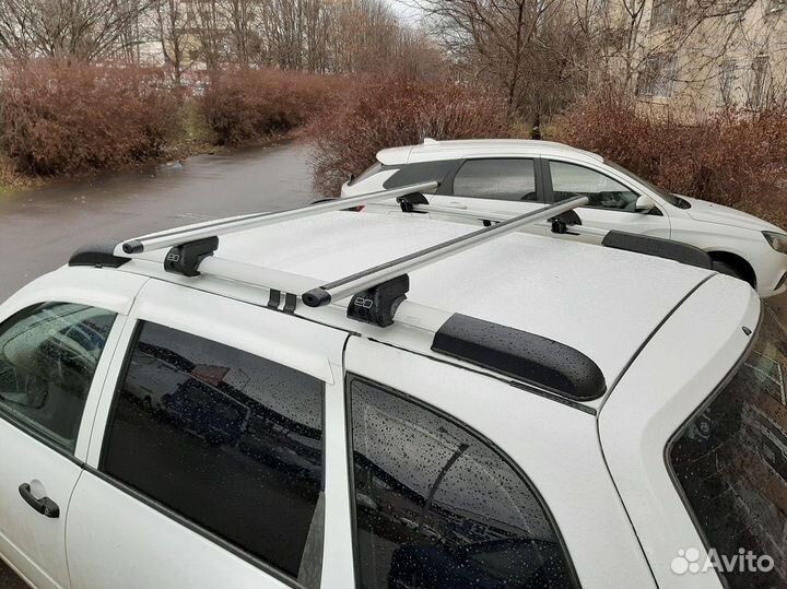 Рейлинги на крышу LADA Kalina Универсал, серые