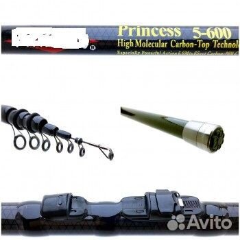 Удочка телескопическая карбон 6 метров с кольцами