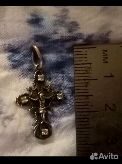 Крест серебро 925 пробы из храма