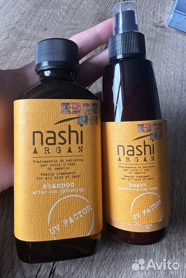 Шампунь nashi и спрей для волос nashi argan