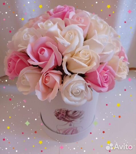 Букет из мыльных роз