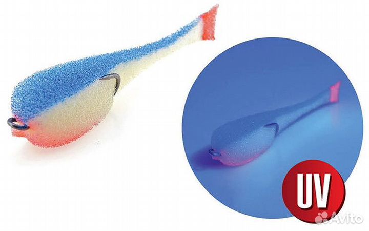 Приманка поролоновая Рыбка на двойном крючке