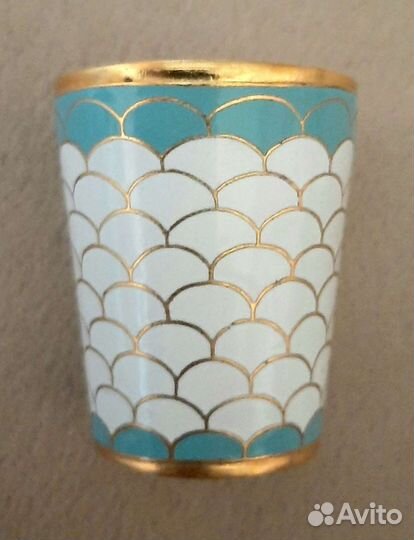 2 стопки с эмалями и позолотой люм СССР