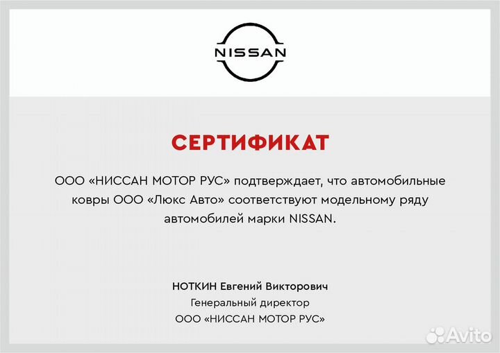 3D Коврики Nissan из Экокожи