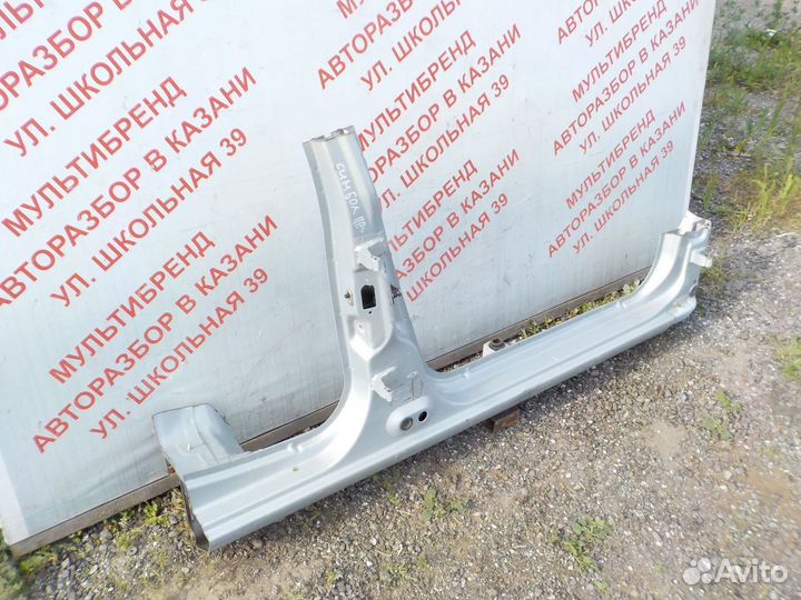 Порог правый со стойкой кузова Рено Клио Симбл