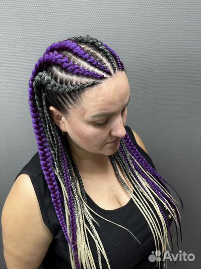 Косы, прически с канекалоном и из своих волос