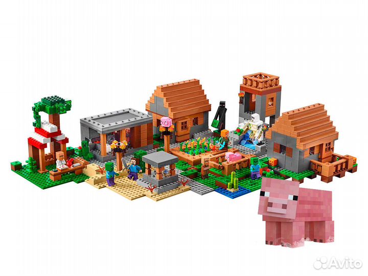 Конструктор майнкрафт Большая деревня