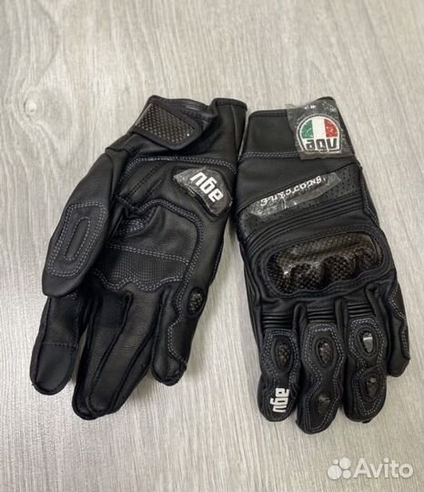 Мужские кожаные мото вело перчатки