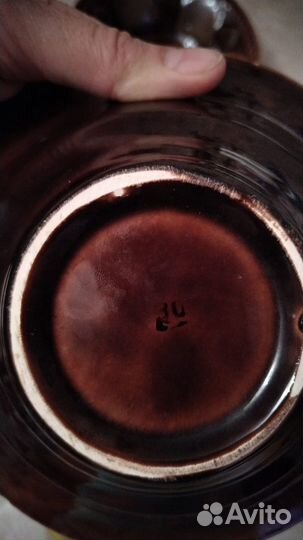 Кepамичеcкая тарелкa Подcолнух Конаково (зик) 1970