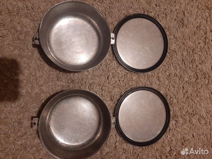 Тарелки походные с крышками