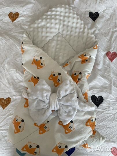 Пледик конверт на выписку (осень-зима), ванночка