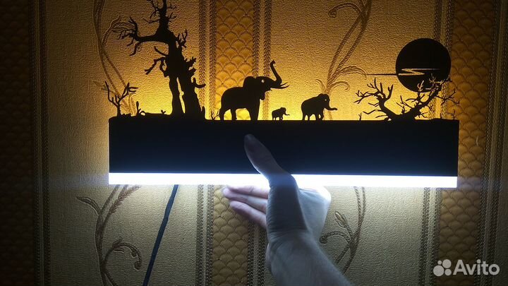 Светильник с животными, детский ночник