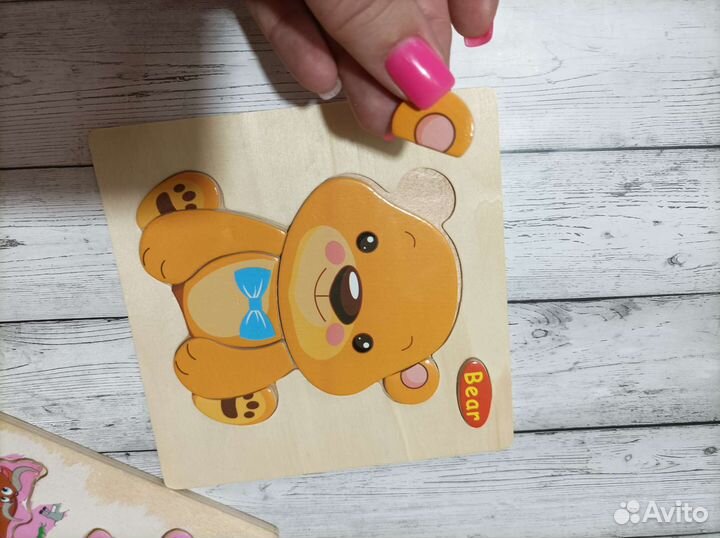 Развивающие игрушки деревянные рамки вкладыши