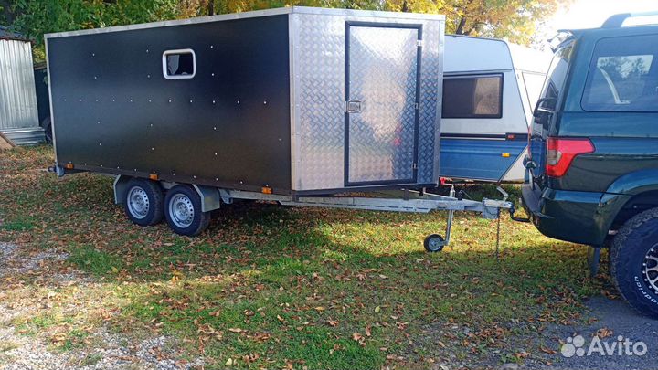 Прицеп легковой двухосный для снегохода