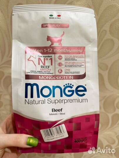Корм для кошек monge 400гр