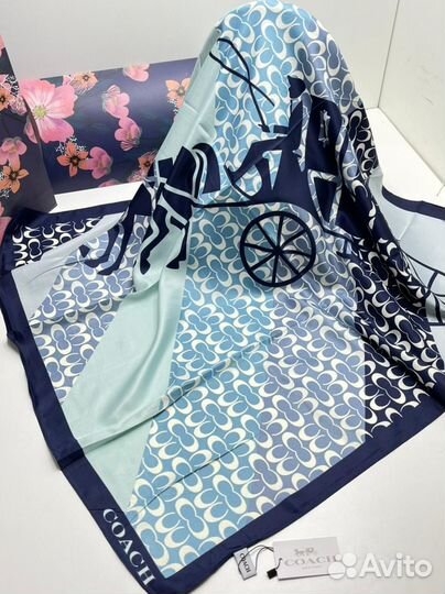 Шелковый платок Coach разные оттенки новые