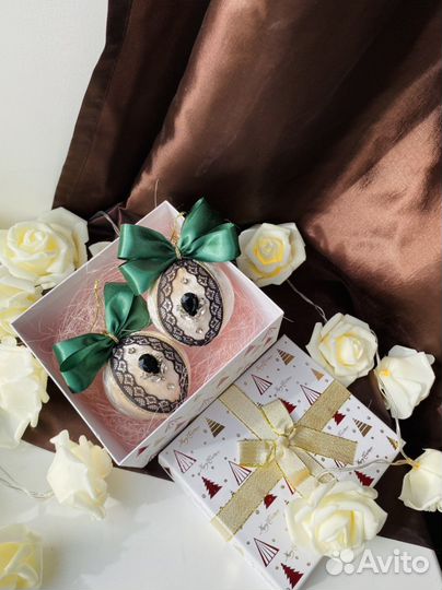 Шарики на елку ручной работы