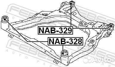 Сайлентблок подрамника перед прав/лев NAB32