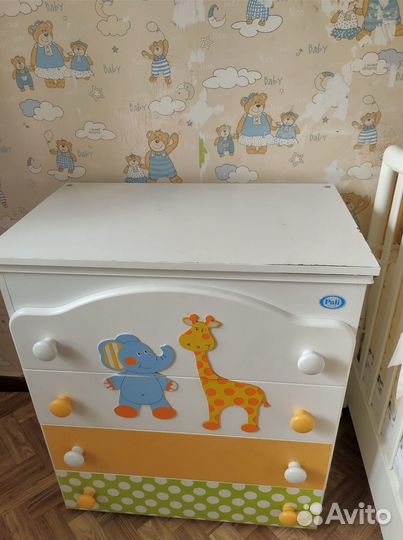 Комод и кроватка Pali Zoo 125*65