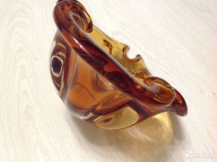 Ваза Чехословатская 70-е г Богемский хрусталь