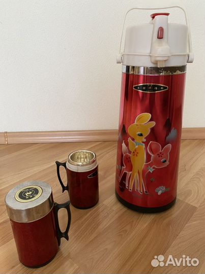 Термос (Китай) на запчасти колба целая