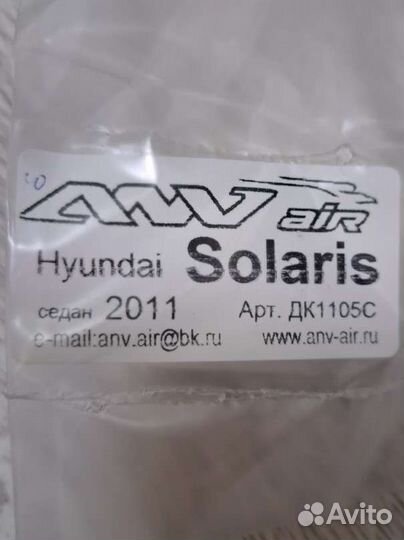 Ветровики, дефлекторы окон Hyundai Solaris