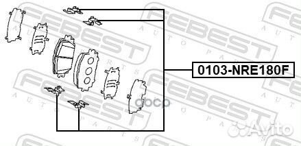 Комплект монтажный дискового тормоза 0103NRE180