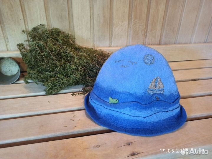 Шапка валяная для бани
