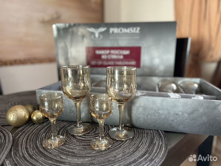 Новые наборы бокалов и рюмок