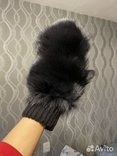 Варежки женские натуральный мех
