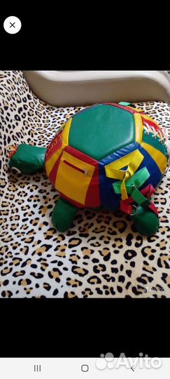 Игрушка-пуф Черепаха развивающий модуль